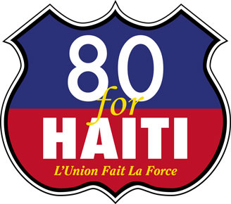 80 for Haiti Badge