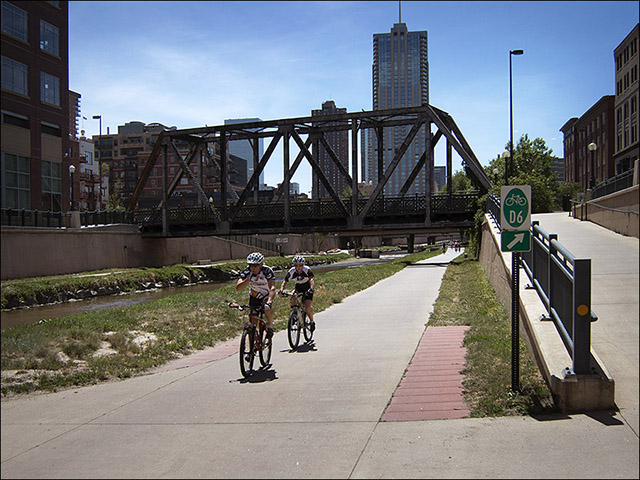 Cherry Creek bike path in Denver