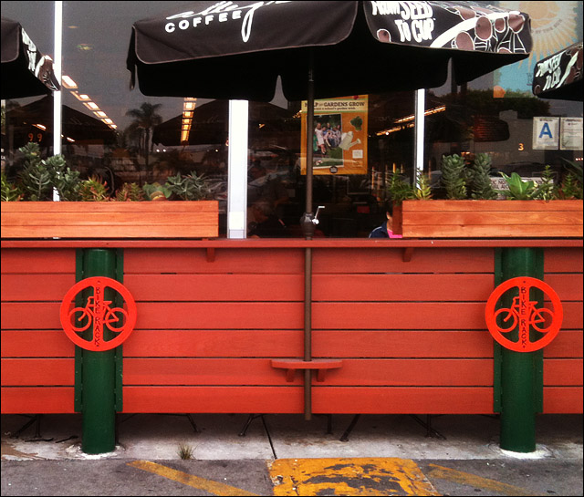 New bike racks at Whole Foods