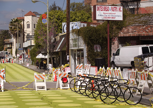 Bike corral in Silverlake