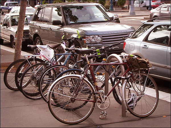 Bikes Parked on San Francisco's Embarcadero