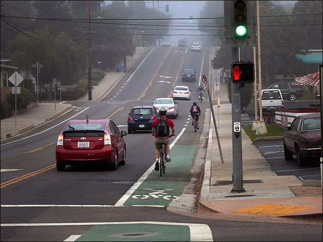 Bike lane in San Luis Obispo