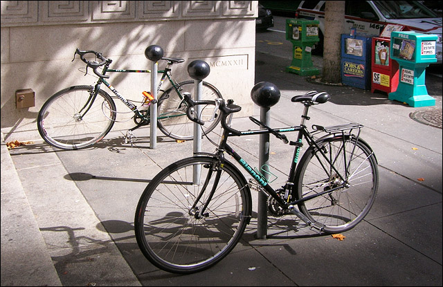 Knob top bike racks