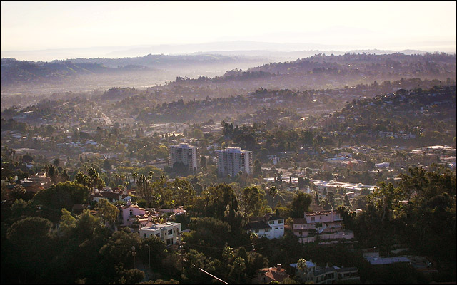 Looking towards the Los Angeles River from the Griffith Observatory