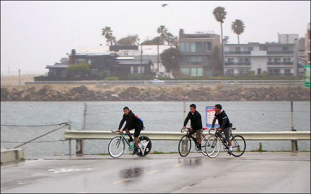 Fixie Punks on the Bridge at Playa del Rey